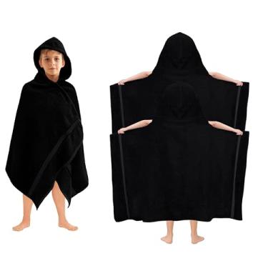 Imagem de ORIGINAL KIDS Envoltório de toalha de banho com capuz - pacote com 2 - ultra macio 100% algodão felpudo grande toalha infantil com capuz grande - chuveiro piscina praia - 579 g/m2 absorvente de