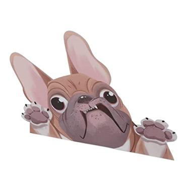 Imagem de aqxreight Decalque de Carro de Desenho Animado 8,7 X 6,3 pol. Cortável à Prova d'água PVC Bonito Padrão de Cachorro Adesivo para Janela Automática Cor de Função Marrom Com Não e é o Material de PVC