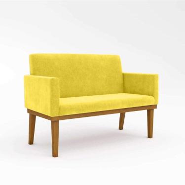 Imagem de Namoradeira Base Reforçada Sala Elegante amarelo