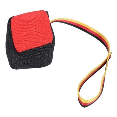 Imagem de Yosoo Brinquedo de Mastigar para Cachorro, Brinquedo Interativo de Limpeza de Dentes de Cachorro de Fibra de Algodão, Com Cordas Brilhantes para Exercícios e Treinamento (preto+vermelho)