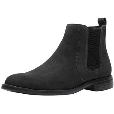 Imagem de Bota de camurça masculina sem cadarço Chelsea da JIONs, vestido casual de couro leve, bota de cano curto, verão, A/ Grey, 7.5