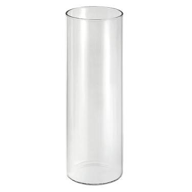Imagem de Generic Vaso cilíndrico de vidro transparente, 20 cm de altura e 6,6 cm de diâmetro, moderno, transparente, vidro borossilicato, perfeito para decoração de casa, centros de mesa de casamento, flores