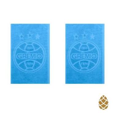 Imagem de Kit 2 Toalhas de Rosto Jacquard Buettner Grêmio Azul