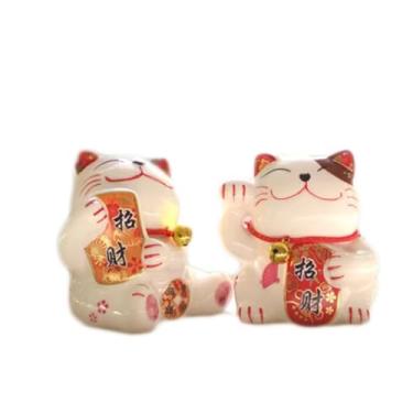 Imagem de ZABEES Cofrinho de cerâmica criativo gato da sorte pote de poupança personalizado presente decoração de casa ornamento práticos presentes para aniversário, Páscoa