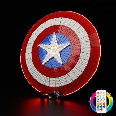 Imagem de Kyglaring LED Lighting Kit for Leg0 Marvel Captain America's Shield, Compatible with Leg0 76262,leg0 Sets Not Included(Remote Control)