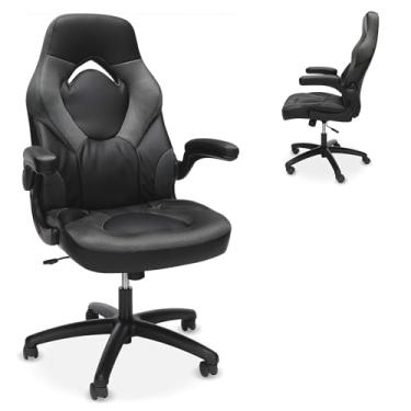Imagem de RESPAWN Cadeira ergonômica para jogos 3085 – Cadeira de escritório de mesa de computador com encosto alto estilo corrida – 360 giratório, encosto de cabeça integrado, tensão de inclinação ajustável e trava de inclinação – cinza