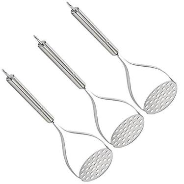 Imagem de Kit 3 Amassador Espremedor De Batatas Purê Inox Cabo - Rio Tijucas