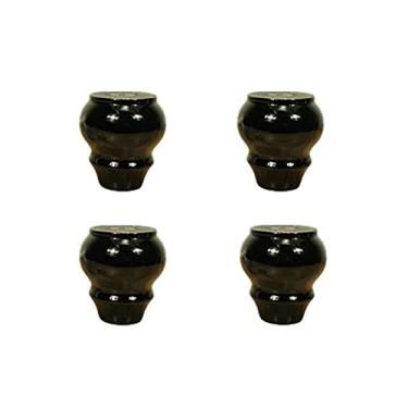 Imagem de SENNIAN Pernas de substituição de móveis, pernas de sofá, pernas redondas de madeira para móveis, 4 peças, pernas de mesa de madeira maciça, armário, mesa de café, suporte de TV, pés de suporte de