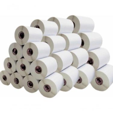 Imagem de 40 Rolos Etiqueta Bobina Adesiva Couchê 10x5cm (100x50mm)