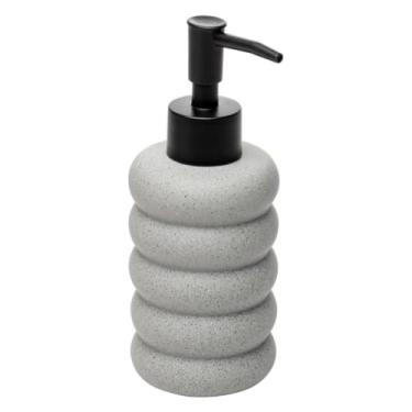 Imagem de Porta Sabonete Líquido Elipse 280ml Cerâmica- Peça Decorativa para Banheiro e Lavabo(Cinza)