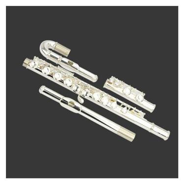 Imagem de Flauta de estudante dividida de cobre banhado a prata com orifício fechado de 16 teclas com bocal duplo