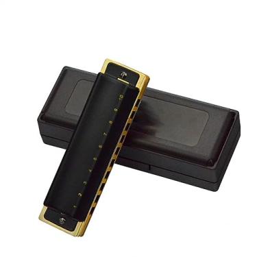 Imagem de Gaita Profissional 10 Furos Instrumento de Gaita Diatônica Mini Boca Harpa (Cor: 01)