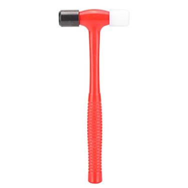 Imagem de Martelo de jóias mini cabeça dupla multi funcional pequeno martelo para fazer e processar jóias plástico punho vermelho 7 polegadas