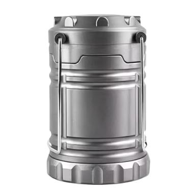 Imagem de Luminária Led à Pilha Potente Iluminação Resistente Prático Ideal para Acampamento Lanterna(2 UN Cinza)