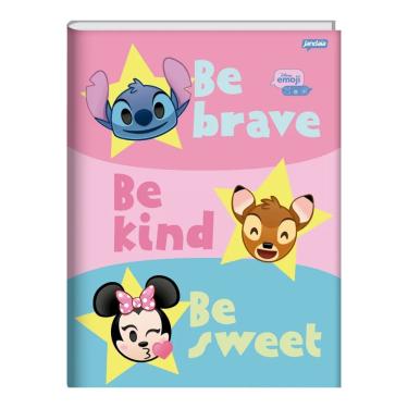 Imagem de Caderno Brochura Capa Dura Pequeno 1/4 80 Folhas Disney Emoji Jandaia Estampa 1