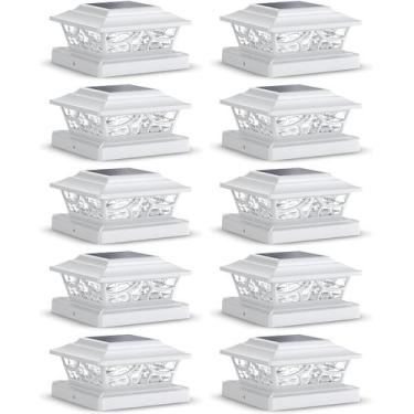 Imagem de Poste solar SideInlar, pacote com 10, branco quente e frio - SIEDiNLAR