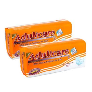 Imagem de Kit 2 Absorvente Geriátrico Adultcare Premium Unisex Tamanho Único 20 