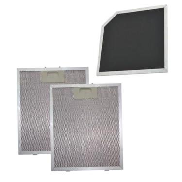 Imagem de Kit Filtro Coifa Fischer Talent 90cm (2 Alumínio + 1 Carvão)