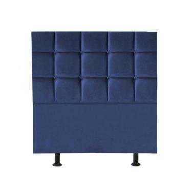Imagem de Cabeceira Estofada Cama Box Solteiro 90cm Espanha Suede Azul- Mabe Magazine