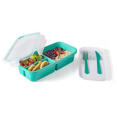 Imagem de Pote Marmita com Talher Múltiplo Plasvale – 12 Unidades