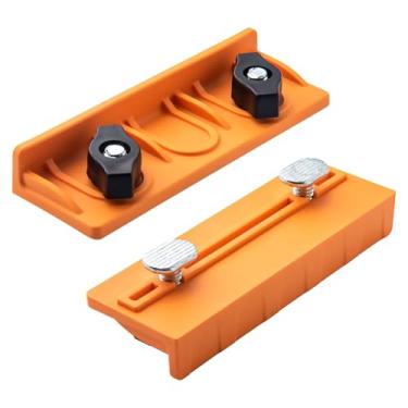 Imagem de POWERTEC Kit de parada longa T-Track – Conjunto universal de blocos de parada T-Track para aplicações em madeira, lixamento, roteamento e mesa CNC, pacote com 2 (72386)