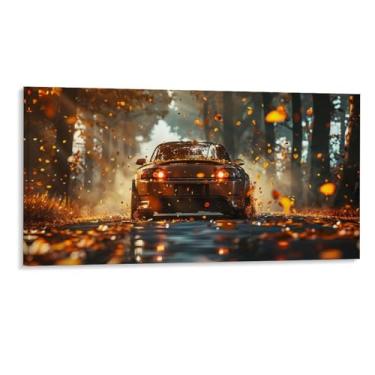 Imagem de HouLaiZhe S2000 Esportes Folhas Caídas Outono Cartazes Tela Estética Sala Decoração de Parede Impressões Galeria Sala Decoração de Parede para Quarto Sala de Estar Escritório 20 x 40 polegadas (50 x