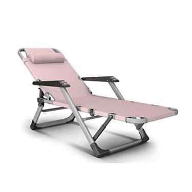 Imagem de YYBOES Espreguiçadeiras, espreguiçadeiras resistentes, móveis de jardim, cadeiras de acampamento e jardim, espreguiçadeiras dobráveis reclináveis à prova d'água de metal para escritório ao ar livre