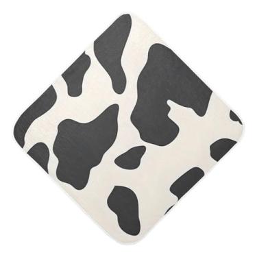 Imagem de Toalhas de bebê com capuz toalha de bebê absorvente ultra macia impressão vaca musselina algodão toalhas de banho para recém-nascidos crianças pequenas 35x35 polegadas