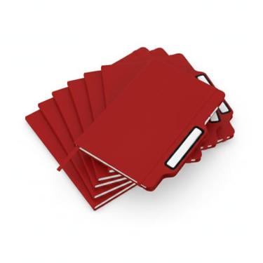 Imagem de Caderno de Anotações com Suporte para Caneta, Capa Dura em PU, 80 Folhas Não Pautadas, Cor Preta, com Lápis Infinito de Ponta Dupla, 21,3x15,8x1,5cm (10, Vermelho)