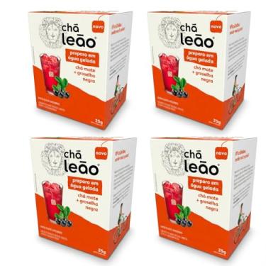 Imagem de Combo Chá Leão Água Gelada Chá Mate e Groselha Negra - 4 Caixas 40 Sachês
