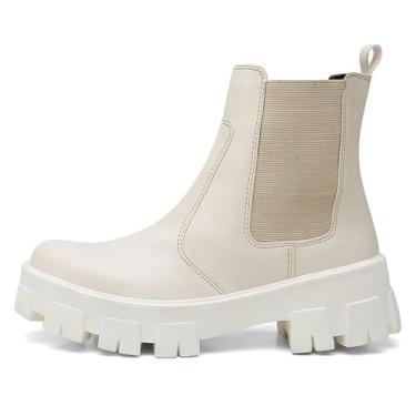 Imagem de Coturno Feminino Tratorado com Elástico Lateral Visual Versátil para Looks de Inverno