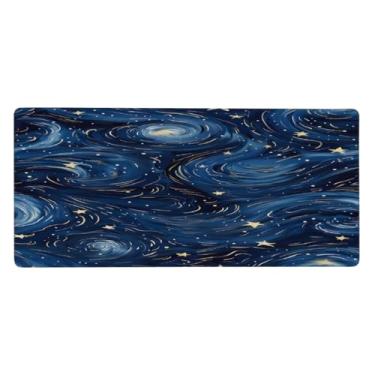 Imagem de Tapete de mouse grande Galaxy Space Star impermeável para computador estendido tapete protetor de mesa antiderrapante base de borracha para escritório, computador, teclado, laptop e mesa de casa
