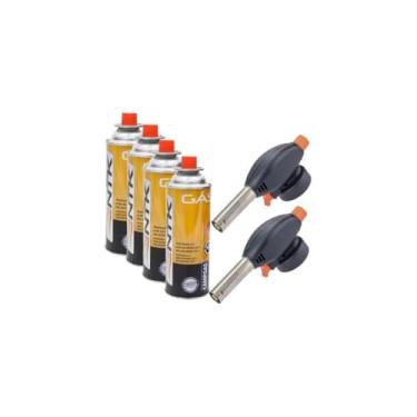 Imagem de Maçarico Portátil com Regulagem de Chama, 1300°C, 19cm Altura, Compatível com Refil de Gás Butano, 110g, para Soldagem e Culinária