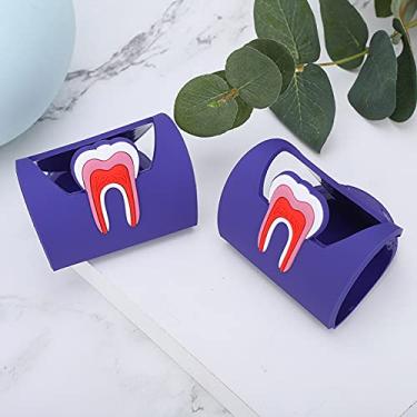 Imagem de Dioche Titular do Cartão de Borracha Em Forma de Dentes, Suporte de Exibição de Cartão de Visita para Dentista, Decoração de Escritório, Rosa, Azul, Roxo, Amarelo, Verde, 2 Peças (Violeta)