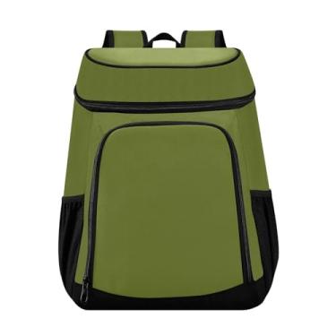 Imagem de Mochila verde musgo térmica à prova de vazamento, 36 latas de preparação de refeições, para almoço, piquenique, pesca, caminhadas, acampamento, praia, parque