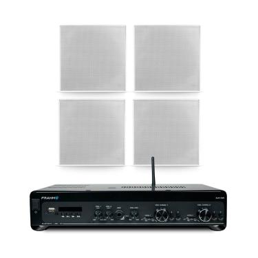 Imagem de Kit Frahm Amplificador Slim 4100 G5 + 4 Arandelas 6cx 50w