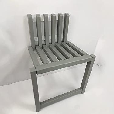 Imagem de TRGCJGH Banco de banheiro dobrável cadeira dobrável montado na parede assento de chuveiro dobrável montado na parede banheiro banco de segurança cadeira de segurança, verde