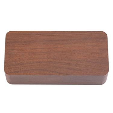 Imagem de Acouto Despertador Digital de Madeira Digital Led Despertador Sons Controle Temperatura Desktop # Despertadores Quartos Mesa (Madeira marrom + luz verde)