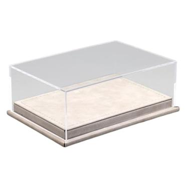 Imagem de Amagogo Vitrine Expositora para Miniaturas de Carros em Escala 1/64, Caixa Transparente para Exposição de Veículos e Objetos Colecionáveis, Bege