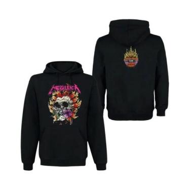 Imagem de Moletom Masculino METALLICA Band Rock Dark Wind, Confortável, Com Capu
