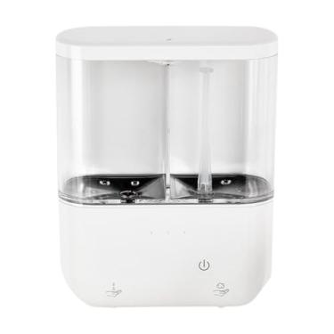 Imagem de ＫＬＫＣＭＳ Dispensador automático de sabonete líquido sem toque, recarregável, robusto, para montagem na parede, com 2 compartimentos, ideal para banheiros e, Líquido E Espuma