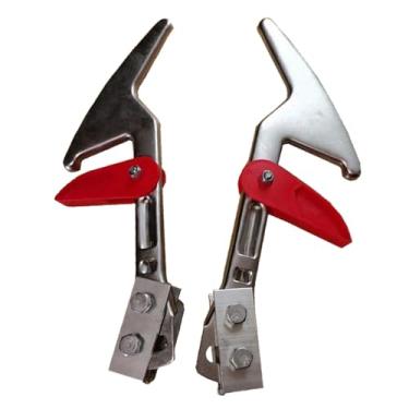 Imagem de Baoblaze Trava de degrau para escada extensível em liga de alumínio, estável, fácil de instalar, gancho profissional robusto para escada telescópica, Esquerda E Direita 4.5 Cm