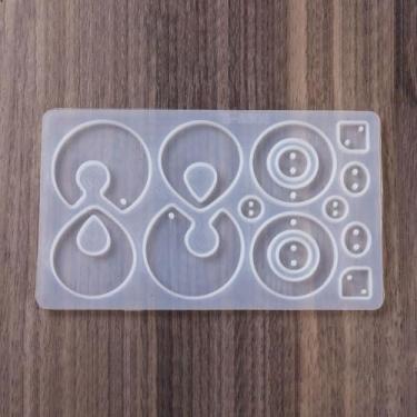 Imagem de 1 molde de silicone com pingente de padrão irregular, forma de lágrima, moldes de pingente transparente para brincos faça você mesmo, colar, joias e porta-chaves, decoração de esculturas domésticas