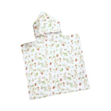 Imagem de Toalha De Banho Com Capuz De Coral Para Bebê Menino Ou Menina, Rápido 