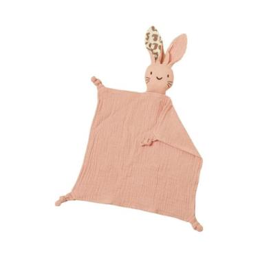 Imagem de Cobertor De Coelho Com Orelhas Longas Para Bebê Recém-Nascido, Com Bor