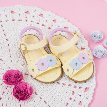Imagem de Sandália Bebê Menina Pinokio Jardim Encantado - Flores, Conforto E Cha