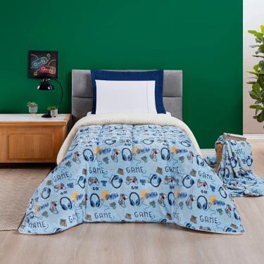 Imagem de Coberdrom Cobertor Fantasy Solteiro Infantiil Sherpa Manta Toque Lã De Carneiro - Games