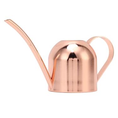 Imagem de Mingzhe Regador de Ouro Rosa de Aço Inoxidável Pote Bico Longo para Plantas Interior Flor Jardim, Design Delicado Perfeito para Plantas Mesa Pequenas ou Bonsai