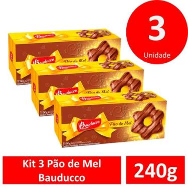 Imagem de Kit 3/Pão de Mel Bauducco 180g