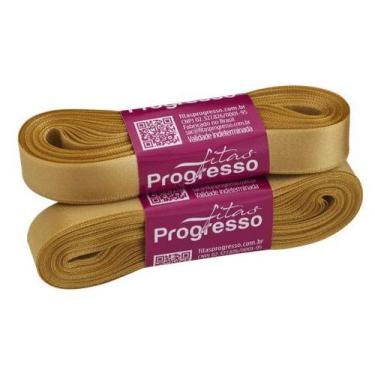 Imagem de Fita de Cetim Simples CF003 15MM Cor 228 Ouro - 10 Metros - no-brand